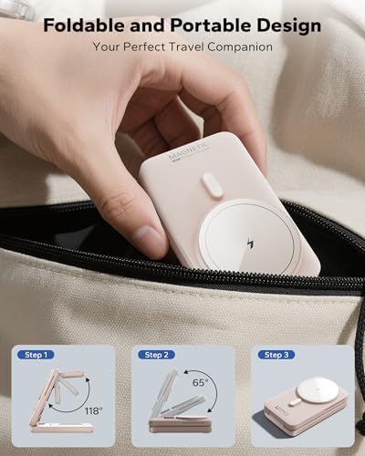KPON Foldable 3in1 Charging Station for Magsafe, Travel Phone and Watch Charger for Apple Devices, Wireless Charging Dock for iPhone 17 16 15 14 13 12 Series/Apple Watch/Airpods - Image 4