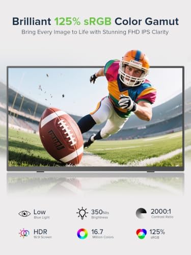 EVICIV Portable Monitor Touchscreen 15.6" 10-Point Touch Travel Monitor - Image 3