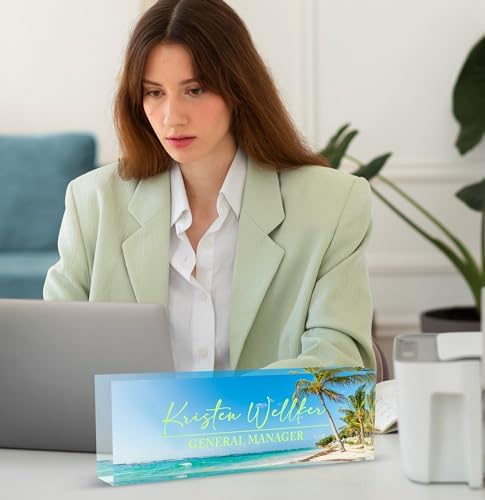 Desk Name Plate Personalized, Custom Name Plate for Desk, Personalized Acrylic Name Plate for Desk, Customize Office Name Plates for Desks, Personalized Desk Decor for Office Gift - Image 4