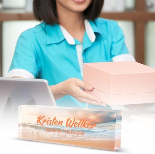 Personalized Acrylic Name Plate for Office - Customize for Desk - Image 7