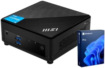 msi Cubi 5 Professional Mini Desktop, Intel 6-Core Processor, 16GB RAM, 256GB SSD, Support 3-Monitor 4K, Thunderbolt 4, HDMI, DP, Wi-Fi 6, Windows 11 Pro, Seamless Multitasking at Work/Home by Unknown