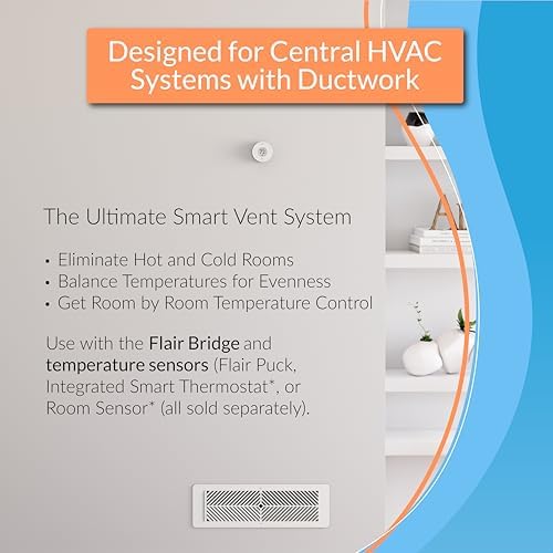 Flair Smart Vent 4x10 (White), AC Vent Cover for Floors, Walls and Ceilings.… - Image 2