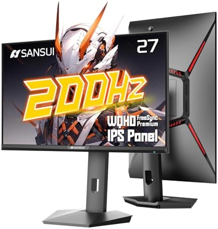 SANSUI Gaming Monitor 27 inch 1440p 200Hz 180Hz Computer Monitor by SANSUI