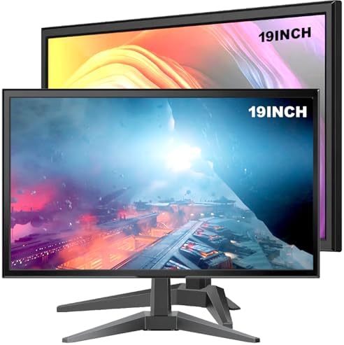 19-inch Full HD 75Hz Small Thin Monitor 2PACKS for laptops, Computers and desktops, HD+ 1440 x 900p, Anti-Glare, LED Display, VGA/HDMI Connection by YOTETION