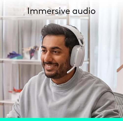 Logitech Zone Vibe 100 Wireless Over Ear Headphones - Off White - Image 4