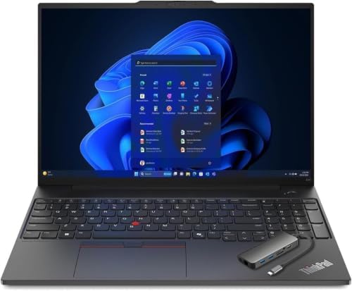 Lenovo ThinkPad E16 16 Ryzen 7 7735HS 16GB DDR5 512GB SSD Type-C Hub Laptop by LENOVO