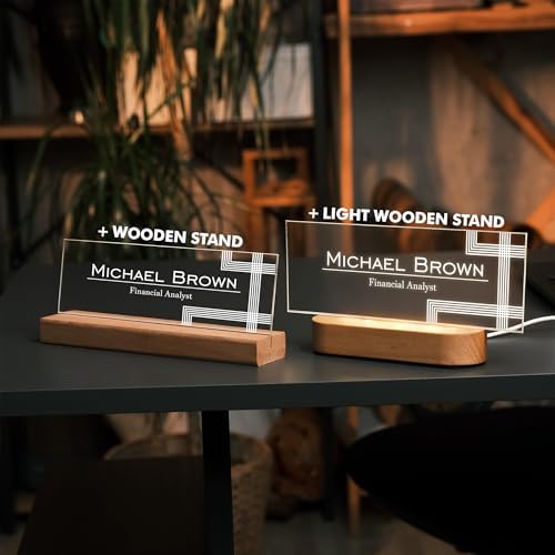 Personalized LED Desk Name Plate – Custom Office Name Sign - Image 3