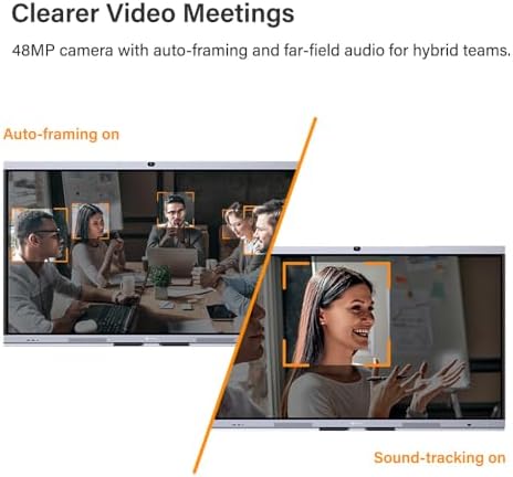 AG Neovo 65" Smart Board with Camera and Microphone, Google EDLA Certified Interactive Whiteboard for Business, Android 13, 4K Resolution, Wireless Screen Sharing, Digital Whiteboard (IFP6504P-AO) - Image 3