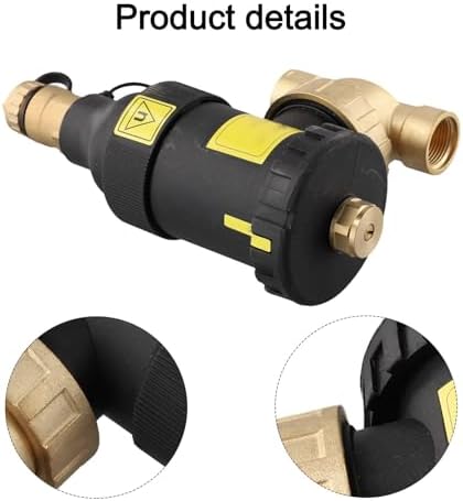 Magnetic Boiler Filter Dirt Separator G3/4 Threaded for HVAC Central Heating Systems with 12000 Gauss Magnet Integrated Drain Valve 175 CWP 250F Max for temperature Rating Magnetic Dirt Separator - Image 6