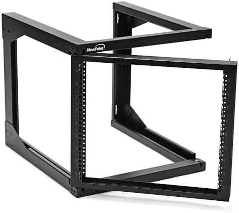 NavePoint 9U Server Rack with Swing Gate - Wall Mount Rack for 19 Inch IT & AV Equipment - 24' Deep, Black - Image 6