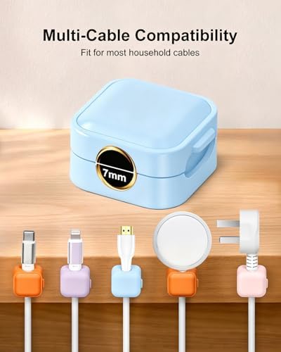 Art3d 8 Pack Magnetic Cable Clips, Cord Organizer, Office Cable Management - Image 3