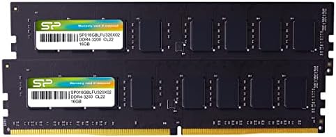Silicon Power DDR4 32GB (2x16GB) 3200MHz (PC4-25600) CL22 UDIMM 288-Pin Desktop Computer Memory by SPSiliconPower