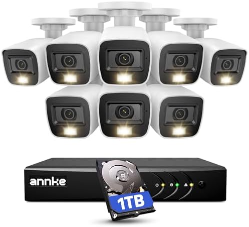 ANNKE 8CH 3K Lite Wired Security Camera System, 8X CCTV Cam, 1TB Hard Drive by ANNKE