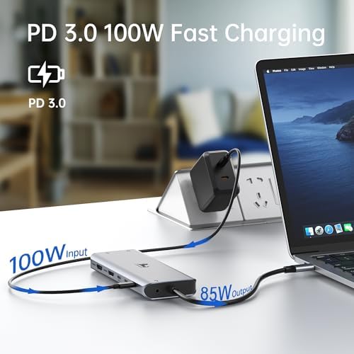LIONWEI Docking Station Dual Monitor 4K, 13-in-1 USB C Dock for Laptop Mac - Image 6