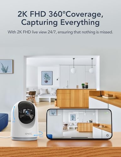 GNCC 2K Cameras for Home Security-Indoor Pan/Tilt Cameras for Baby Monitor - Image 3