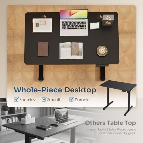 Monomi 35"x20" Small Electric Standing Desk,Whole Piece Desktop,Black - Image 6