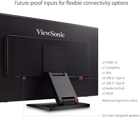 ViewSonic TD2760 27 Inch 1080p Touch Screen Monitor, 10-Point, RS232, HDMI - Image 4