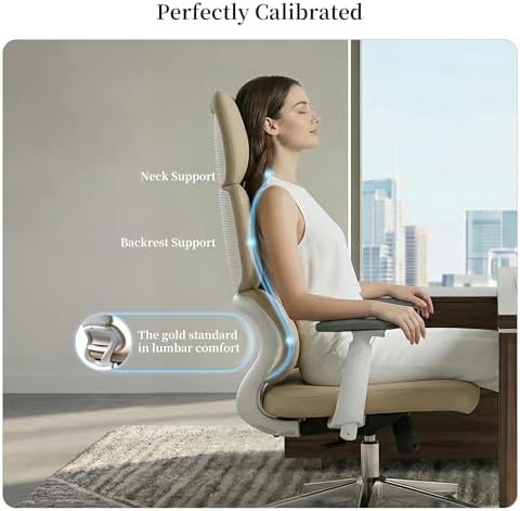 EUREKA ERGONOMIC Remi High Back Office Chair, PU Leather Office Chair with Wheels, Leather Desk Chair, Executive Office Chair Comfy for Home & Office, Off-White (Pack of 5) - Image 5