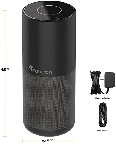 TOUCAN S100 Conference Speakerphone, 360 Voice Pickup, Wireless & USB Speakerphone with AI Noise Reduction, Plug and Play for Zoom, Teams, Home Office Meetings - Image 6