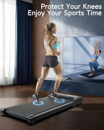 Walking Pad Treadmill for Home - Under Desk Treadmills Mini Portable Walking Running Machine Slim Compact Small Lightweight Motorized Electric Treadmill with Adjustable Speed Remote - Image 6