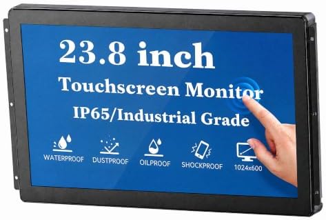 23.8 Inch 10 Points PCAP Open Frame Touch Screen LCD Display Monitors 1920x1080 VESA Mount & Open Bracket Installation wall Mount Desktop for Kiosk Automation POS Vending by openframetouchscreenmonitor