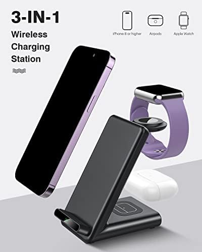 Wireless Charging Station,3 in 1 Charging Stand for Apple Multiple Devices - Image 3