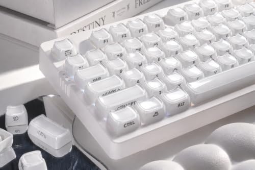 ZORNHER ZH980 Wireless Mechanical Keyboard,95% White Creamy Keyboard with Number Pad,Full Size Gaming Keyboard,Cute Jelly Glossy Cat-Ear Keycaps,Girly Aesthetics Kitty Keyboard,Creamy Switches - Image 2
