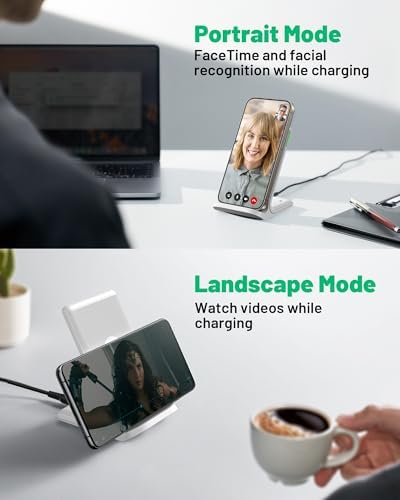 INIU Wireless Charger, 15W Fast Wireless Charging Phone Station with LED - Image 6