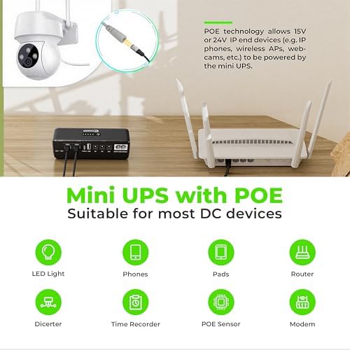 CHINTE Mini UPS Battery Backup, Uninterrupted Power Supply - Image 2