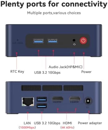 Beelink SER3 Mini PC, Ryzen 5 3500U(Up to 3.7Ghz), 16GB DDR4 + 256GB PCIe3.0 SSD, Wins 11 Pro, Dual HDMI 4K, Gigabit LAN, WiFi 5, BT 5, USB3.2 - Image 6