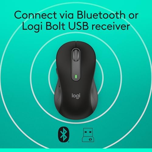 Logitech Signature M650 L Full Size Wireless Mouse Large Sized - Black - Image 6