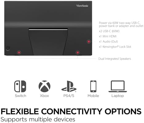 ViewSonic VX1754 17 Inch 1080p Portable Gaming Monitor, IPS 144Hz Display - Image 5