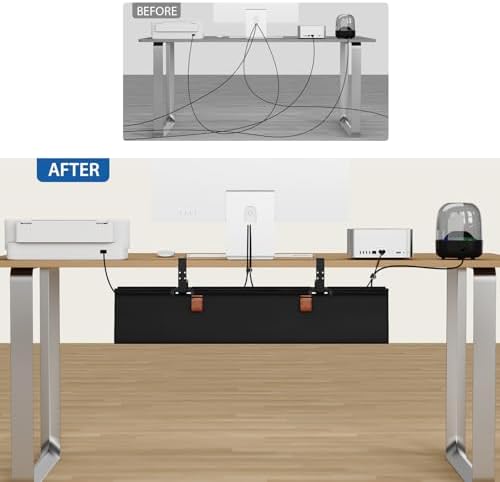 Zilink Under Desk Management Tray Desk Cable Organizer 30 inch, Black - Image 6