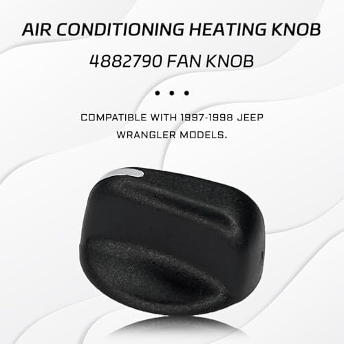 AC Heater Control Knob, Blower Control Switch Knob Button for 1997 1998 Jeep Wrangler TJ, Dashboard AC Climate Air Conditioning Fan Control Switch knobs Replacement 4882790, Car Accessories - Image 3