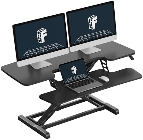 FLEXISPOT Standing Desk Converter, 42", Black by Unknown