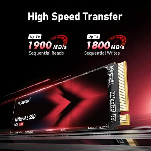 M.2 NVMe SSD, M.2 2280 SSD with Heatsink 512GB, Gen3x4 Internal Solid State Drive, Up to 2500MB/s, M2 NVMe 3D NAND Flash, for Desktop and Laptop - Image 2