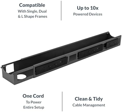 Desky Integrated Cable & Power Channel None White - Image 5