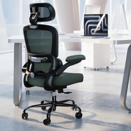 TRALT Office Chair Ergonomic Desk Chair with Lumbar Support Dark Green, 1 by TRALT