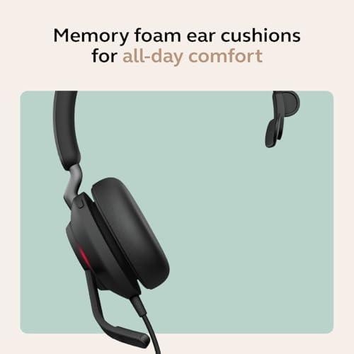Jabra Evolve2 40 SE (2026 Version) Wired Mono Noise-Cancelling Headset - Features 3-Microphone Call Technology and USB-C/A Cable - UC, All Platforms - Black - Image 6