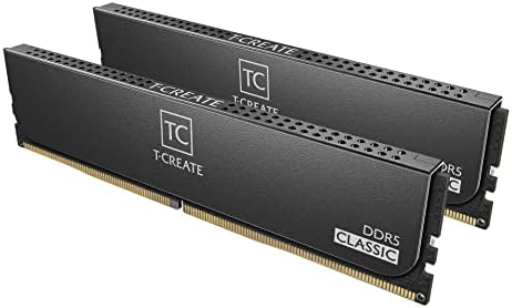 TEAMGROUP T-Create Classic 10L DDR5 64GB Kit (2 x 32GB) 5600MHz (PC5-44800) CL46 Intel XMP 3.0 & AMD EXPO Compatible Desktop Memory Module Ram - CTCCD564G5600HC46DC01 by TEAMGROUP
