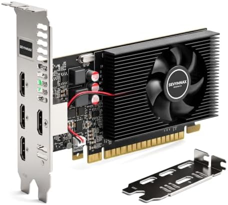 GeForce GT 730 4GB Graphics Card 4 HDMI Multi Monitor Low Profile by SEVYMNAX