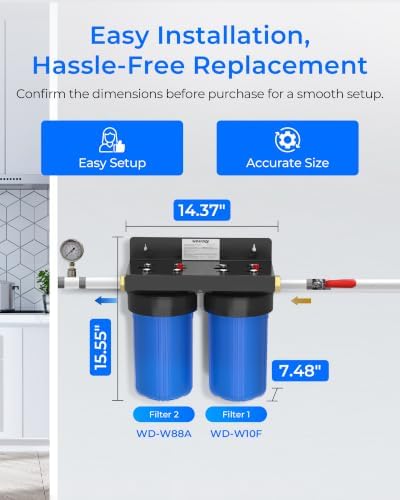 Waterdrop WHF21-FG 2-Stage Whole House Water Filter System, NSF/ANSI 372 - Image 5