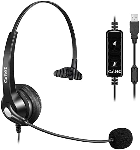 Callez Computer Headset with Noise Cancelling Mic & Mute Controls by Callez