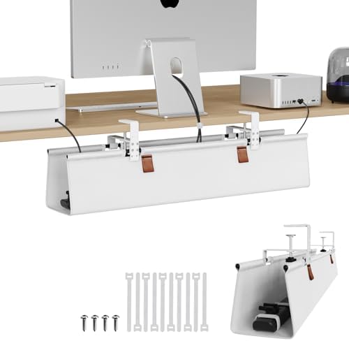 Zilink Under Desk Management Tray Desk Cable Organizer 30 inch, White by Zilink
