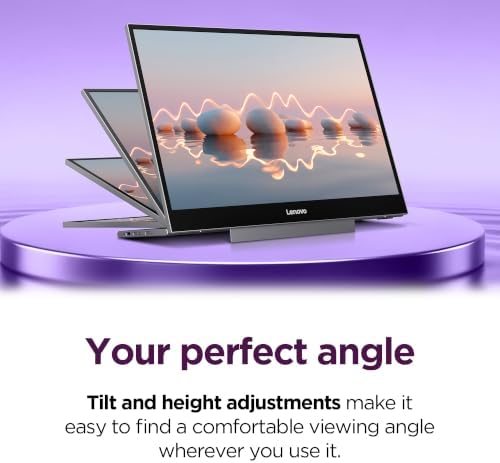 Lenovo L16 Mobile Monitor 16" WUXGA IPS Display – 60Hz Refresh Rate – 6ms MPRT Response Time – TÜV Rheinland® Flicker Free and TÜV Low Blue Light (Hardware Solution) – Eclipse Black/Luna Grey - Image 5