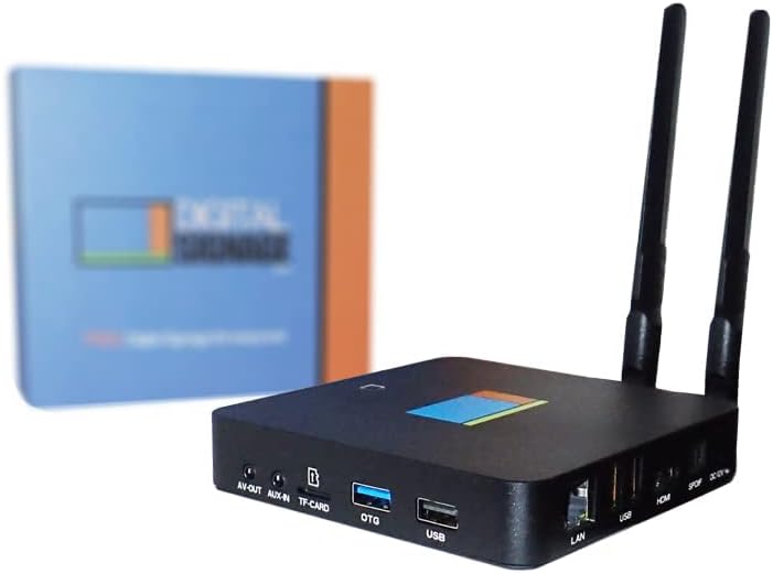 mediaDROID+ Digital Signage Media Player, Android OS, Cortex-A73/A53 CPU, 4GB RAM, 16GB Storage, HDMI WiFi Ethernet, HD Video, Cloud-Based by Unknown