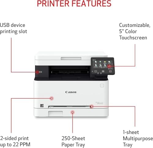 Canon Color imageCLASS MF653Cdw Laser Printer (White) (Renewed) - Image 3