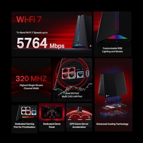 TP-Link Tri-Band BE11000 Wi-Fi 7 Gaming Router (Archer GE650) - Image 3