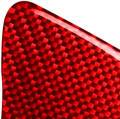 Car Inner Door Storage Slot Panel Anti-Collision Cover Sticker Real 3K Red Carbon Fiber Decoration Interior Accessories Trim Compatible with Benz Smart Fortwo 2011 2012 2013 2014 2015 - Image 5
