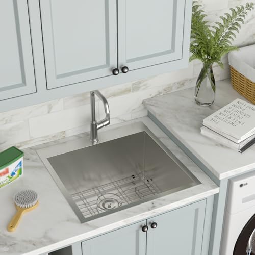 25 Inch Stainless Steel Drop In Laundry Utility Sink - Image 2